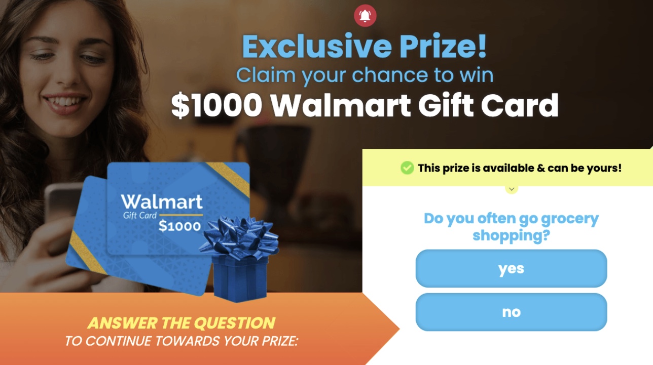 Take a moment now… and you could end up rolling through Walmart with $1,000 to spend.